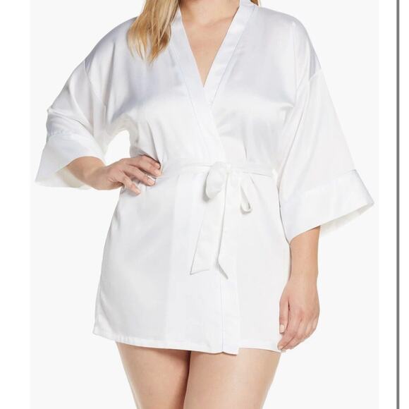 IN BLOOM BY JONQUIL ~ The Bride Satin Wrap Robe Size XXL - Picture 3 of 7